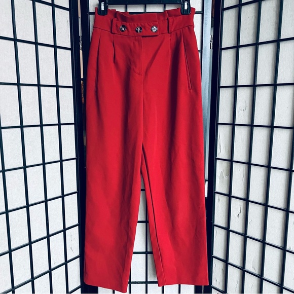 Topshop Pants - Topshop orange red wide leg casual pants sz 4